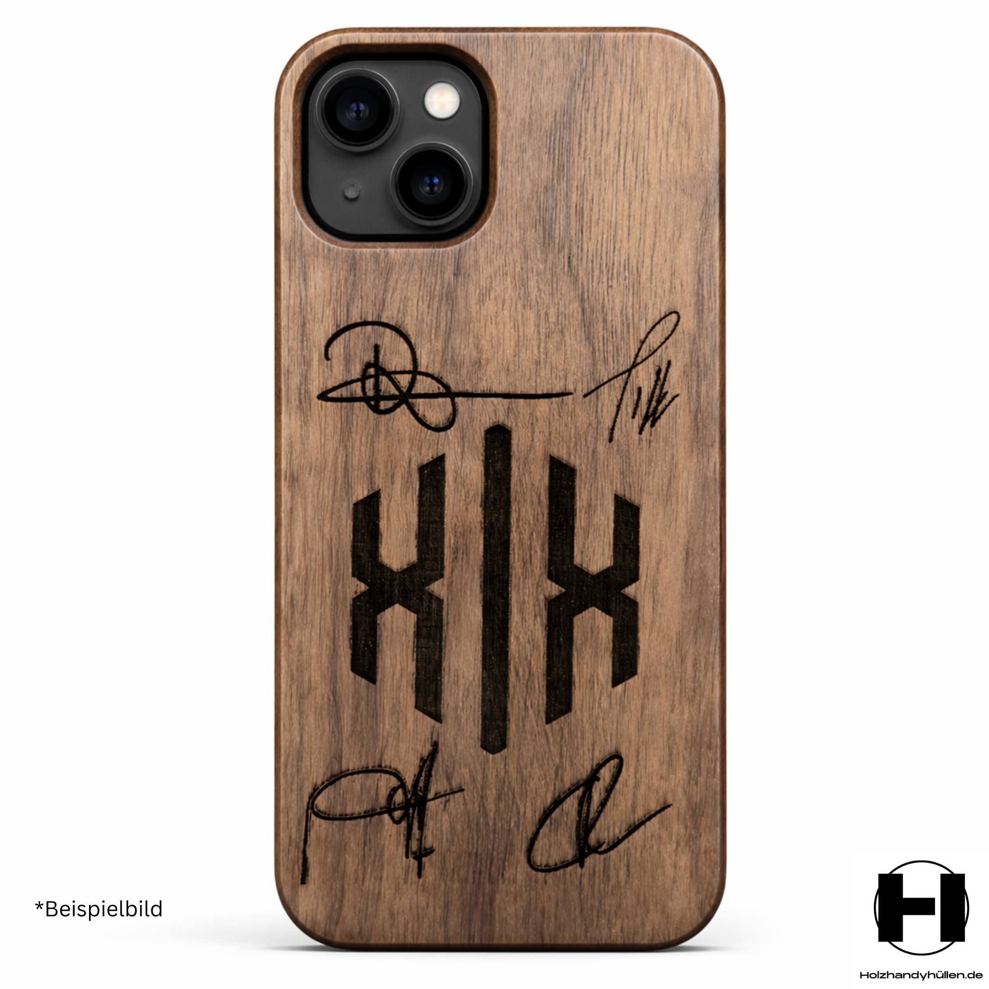 Handyhülle Holz mit Gravur
