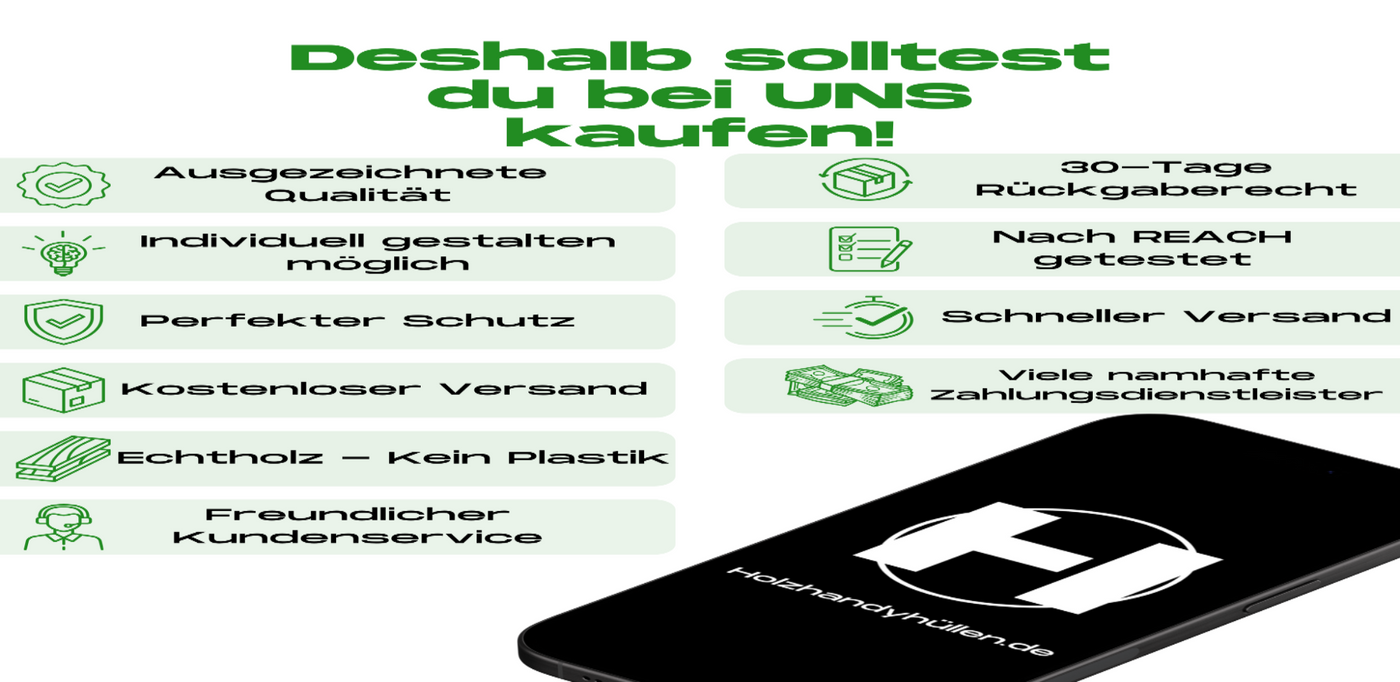 handyhülle , handyhüllen, handyhüllen aus holz , handyhüllen holz , holz handyhüllen , vorteile , guter schutz , echtholz , passt perfekt , induktiv laden möglich , 