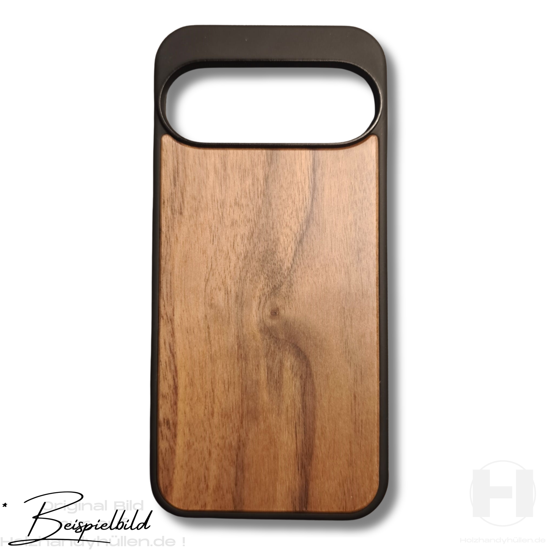Carveit Holz-Handyhülle Für Google Pixel 10/10 Pro, Nussbaum Mit 'Große Welle'-Gravur – Magnetisch, Stoßfest, MagSafe-kompatibel